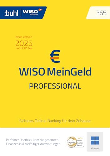 WISO Mein Geld Professional 365 (aktuelle Version 2025) | 2025 | PC Aktivierungscode per Email von Buhl Data Service
