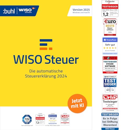 WISO Steuer 2025 (für Steuerjahr 2024) Für Windows, Mac, Smartphones und Tablets | Digitaler Download von Buhl Data Service