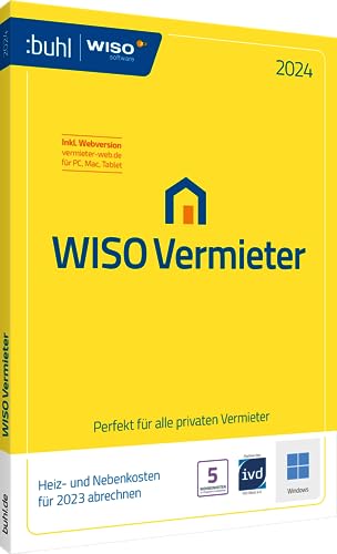 WISO Vermieter 2024 - Neben- und Heizkostenabrechnung für das Jahr 2023 korrekt abrechnen | Box inkl. CD von Buhl Data Service GmbH