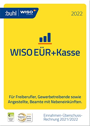 WISO: Für die Einnahmen-Überschuss-Rechnung 2021/2022 inkl. Gewerbe- und Umsatzsteuererklärung | EÜR+Kasse 2022 | PC Aktivierungscode per Email von Buhl Data Service GmbH