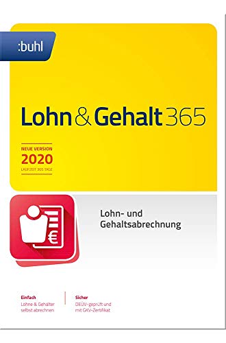 Lohn & Gehalt 365 (aktuelle Version 2020) Die ideale Software für die Lohnbuchhaltung in Unternehmen | 2020 | PC | PC Aktivierungscode per Email von Buhl Data Service