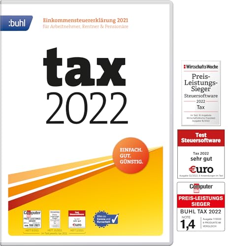 Tax 2022 (für Steuerjahr 2021|PC Aktivierungscode per Email) von Buhl Data Service