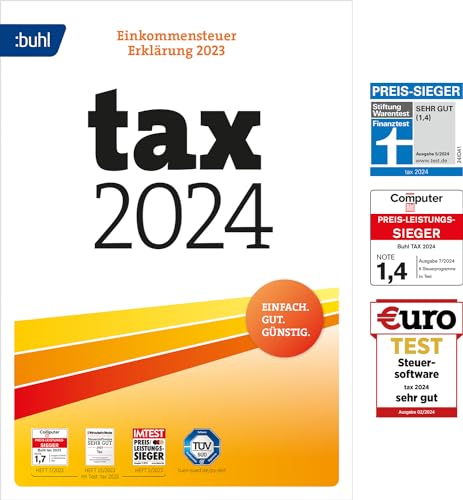 Tax 2024 DVD Box (für Steuerjahr 2023), frustfreie Verpackung von Buhl Data Service