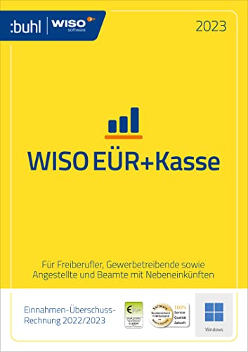 WISO EÜR+Kasse 2023: Für die Einnahmen-Überschuss-Rechnung 2022/2023 inkl. Gewerbe- und Umsatzsteuererklärung | PC Aktivierungscode per Email von Buhl Data Service