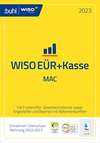WISO EÜR+Kasse Mac 2023: Für die Einnahmen-Überschuss-Rechnung 2022/2023 inkl. Gewerbe- und Umsatzsteuererklärung | Mac Aktivierungscode per Email von Buhl Data Service