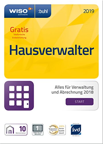 WISO Hausverwalter 2019 Start - Modernes Mieter-Management für bis zu 10 Wohnungen [Online Code] von Buhl Data Service