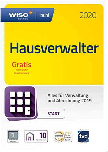 WISO Hausverwalter 2020 Start - Modernes Mieter-Management für bis zu 10 Wohnungen | Start | PC | PC Aktivierungscode per Email von Buhl Data Service