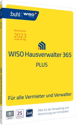 WISO Hausverwalter 365 Plus - Modernes Mieter-Management für bis zu 25 Wohnungen (Version 2023) von Buhl Data Service