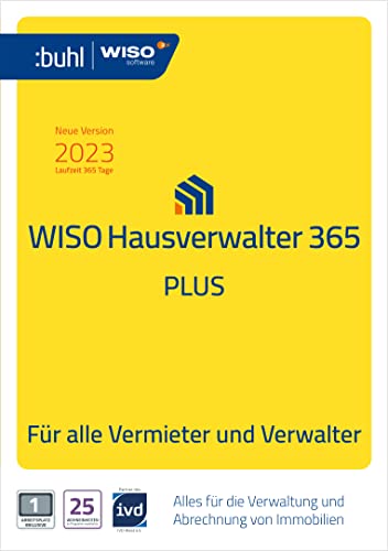 WISO Hausverwalter 365 Plus - modernes Mieter-Management für bis zu 25 Wohnungen (Version 2023 | PC Aktivierungscode per Email) von Buhl Data Service