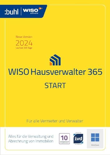 WISO Hausverwalter 365 Start - Modernes Mieter-Management für bis zu 10 Wohnungen (aktuelle Version 2024): Alles für die Verwaltung und Abrechnung (WISO Immobilien Software) von Buhl Data Service