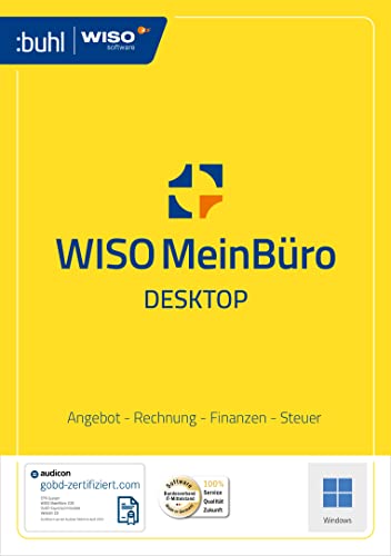 WISO MeinBüro Desktop (365 Tage) | All-in-One Bürosoftware | Rechnungen schreiben, Buchhaltung erledigen, Auftragsabwicklung u.v.m. | Basis | PC Aktivierungscode per Email von Buhl Data Service