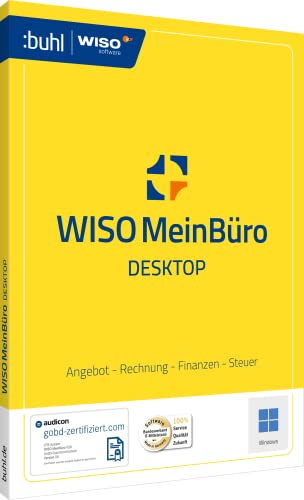 WISO MeinBüro Desktop (365 Tage) - Rechnungen schreiben, Buchhaltung erledigen, Auftragsabwicklung und viel mehr, Standardverpackung von Buhl Data Service