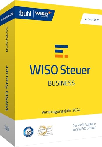 WISO Steuer 2025 Business|Die Profisoftware für das Steuerjahr 2024|100 Abgaben| Standardverpackung von Buhl Data Service