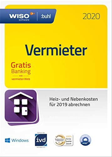 WISO Vermieter: Win 2020 - Mietneben- und Heizkosten korrekt abrechnen 2019 | PC Aktivierungscode per Email von Buhl Data Service