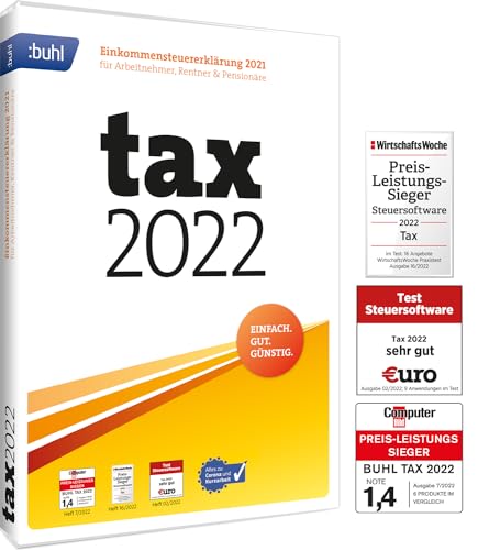 Tax 2022 (für Steuerjahr 2021|Standard Verpackung) von Buhl Data