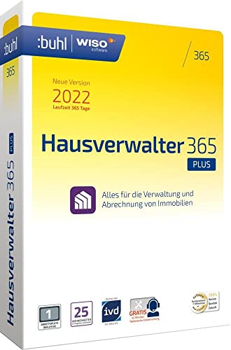 WISO Hausverwalter 365 Plus - Modernes Mieter-Management für bis zu 25 Wohnungen (aktuelle Version 2022)|2022|1 Gerät|1 Jahr|PC|Disc|Disc von Buhl Data