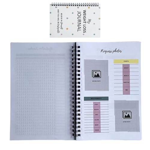 Gewichtsverlust Journal, Wellnessplaner & Food Tracker Notebook, Fitness -Logbuch, Breite Kompatibilität, Stilvolles Design, 21,4 Cm, Für Fitnessziele Von Frauen Und Männern Gewichtsverlust Journal, Wellnessplaner & Food Tracker Notebook, Fitness -Logbuch, Breite Kompatibilität, Stilvolles Design, 21,4 Cm, Für Fitnessziele Von Frauen Und Männern von Buhygn