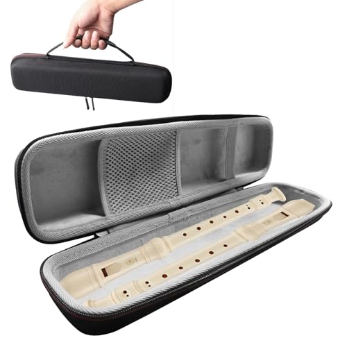 Harte Box für eine Höhen-Flöte, Aufbewahrungstasche für Musikinstrumente, mit Reißverschluss, tragbar und leicht, einfach zu tragen, 35,5 x 9 x 6,5 cm, für Sopran, Anfänger, Blockflöte Harte Box für eine Höhen-Flöte, Aufbewahrungstasche für Musikinstrumente, mit Reißverschluss, tragbar und leicht, einfach zu tragen, 35,5 x 9 x 6,5 cm, für Sopran, Anfänger, Blockflöte von Buhygn