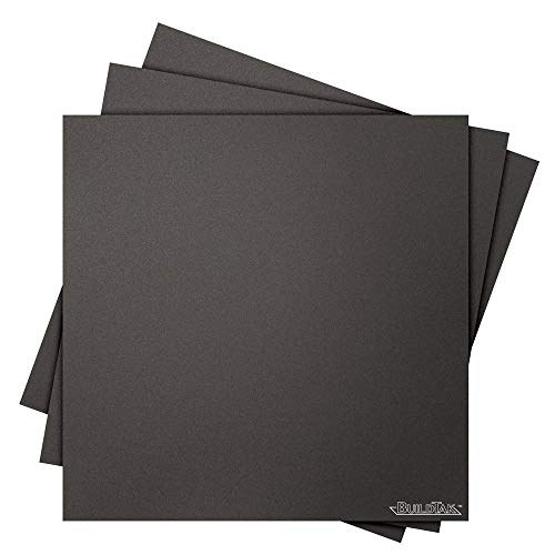 BuildTak BT12X12-3PK Druckoberfläche für 3D-Modelldruck, quadratisch, 304 x 304 mm, Schwarz, 3 Stück von BuildTak