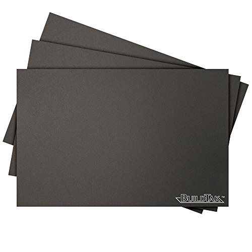 BuildTak BT625X925-3PK Aufbauoberfläche für 3D-Druck, rechteckig, 159 x 235 mm, schwarz, 3 Stück von BuildTak