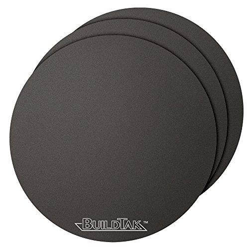 BuildTak BT65DIA-3PK Druckoberfläche für 3D-Modelldruck, rund, Durchmesser 16,5 cm, Schwarz, 3 Stück von BuildTak