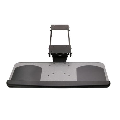 Bukeey Tastaturschublade, Unter Dem Schreibtisch Tastaturablage mit 360 Grad Drehung Verstellbar Tastatur Maushalter für Büro, Ergonomic Under Table Desk Mount Drawer Underdesk Shelf von Bukeey