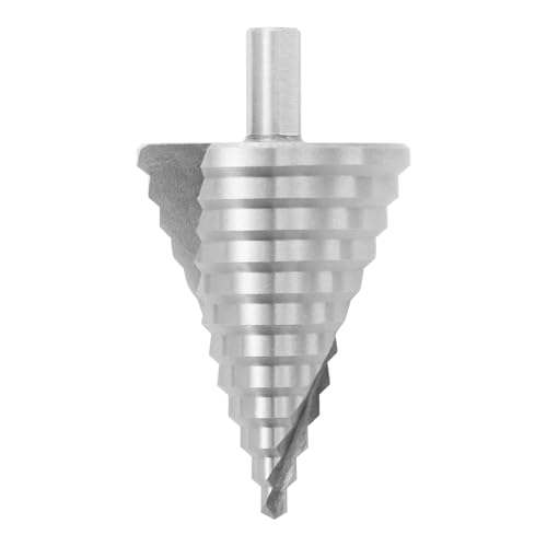 HSS Titan Stahl Stufenbohrer, Ø 6-60mm Konusbohrer Fräser Stufenbohrer Kegel Bohrer Senker Stufenbohrer SchäLbohrer, für Eisenplatten Pvc-Platten Dämmplatten HSS Titan Stahl Stufenbohrer, Ø 6-60mm Konusbohrer Fräser Stufenbohrer Kegel Bohrer Senker Stufenbohrer SchäLbohrer, für Eisenplatten Pvc-Platten Dämmplatten von Bukeey