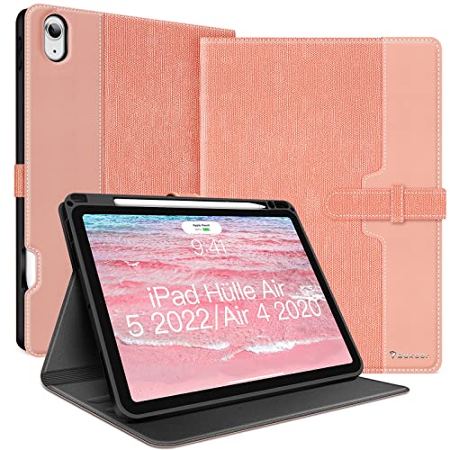 Bukoor iPad Air 5 2022 Hülle/iPad Air 4 2020 Hülle, iPad Air Hülle mit Stifthalter 10 9 Zoll PU Leder iPad Air 4, 5 Case 4. 5. Generation Magnetische Air Hülle mit Auto Schlafen/Wachen, Rosa von Bukoor