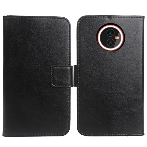 Bulbior PU Leder Tasche Hülle TPU Silikon Schale Für Gigaset GX4 / Volla Phone X23 6.1" Handy Flip Lederhülle Handyhülle Brieftasche Schutz Case Cover Etui (Schwarz) von Bulbior