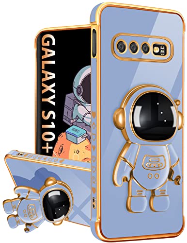 Buleens Für Samsung Galaxy S10 Plus Hülle mit Astronautenständer, Frauen Mädchen Galaxy S10 Plus Hüllen, Mädchen Niedlich 6D Weltraum Herz Muster Handyhülle für Samsung S10+ 6,4 Zoll Dunkelblau Buleens Für Samsung Galaxy S10 Plus Hülle mit Astronautenständer, Frauen Mädchen Galaxy S10 Plus Hüllen, Mädchen Niedlich 6D Weltraum Herz Muster Handyhülle für Samsung S10+ 6,4 Zoll Dunkelblau von Buleens