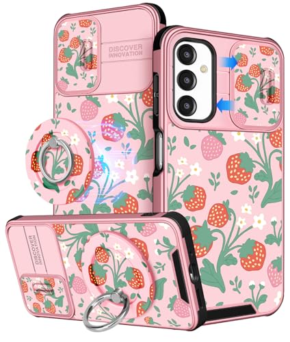 Buleens Schutzhülle für Samsung Galaxy A16 5G, mit Ringständer und Kamera-Abdeckung, ästhetisch, niedlich, entworfen für Damen, Mädchen, Teenager, Kawaii-Erdbeere, kompatibel mit Magsafe Buleens Schutzhülle für Samsung Galaxy A16 5G, mit Ringständer und Kamera-Abdeckung, ästhetisch, niedlich, entworfen für Damen, Mädchen, Teenager, Kawaii-Erdbeere, kompatibel mit Magsafe von Buleens