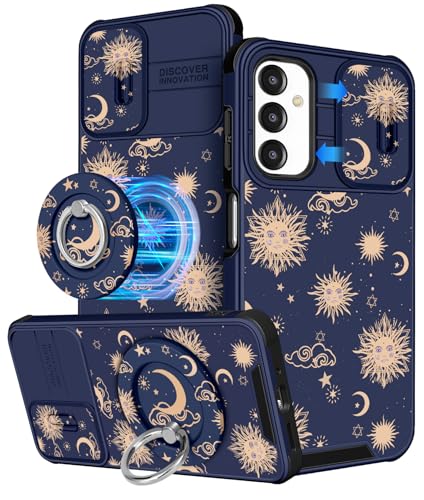 Buleens Schutzhülle für Samsung Galaxy A16 5G, mit Ringständer und Kamera-Abdeckung, ästhetisch, niedlich, entworfen für Frauen und Mädchen, Kawaii, Sonne, Mond, Sterne, für Samsung A16 5G, kompatibel Buleens Schutzhülle für Samsung Galaxy A16 5G, mit Ringständer und Kamera-Abdeckung, ästhetisch, niedlich, entworfen für Frauen und Mädchen, Kawaii, Sonne, Mond, Sterne, für Samsung A16 5G, kompatibel von Buleens