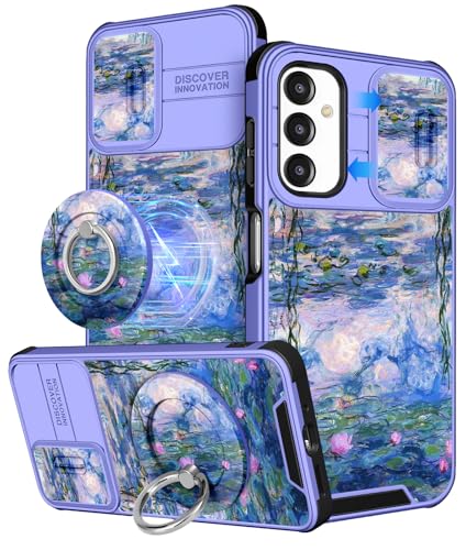 Buleens Schutzhülle für Samsung Galaxy A16 5G, mit Ringständer und Kameraabdeckung, ästhetisch, niedlich, entworfen für Frauen und Mädchen, Kawaii, blaue Seerose, kompatibel mit Magsafe Buleens Schutzhülle für Samsung Galaxy A16 5G, mit Ringständer und Kameraabdeckung, ästhetisch, niedlich, entworfen für Frauen und Mädchen, Kawaii, blaue Seerose, kompatibel mit Magsafe von Buleens