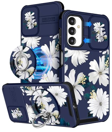 Buleens Schutzhülle für Samsung Galaxy A16 5G, mit Ringständer und Kameraabdeckung, ästhetisch, niedlich, entworfen für Frauen und Mädchen, weiße Blumen, kompatibel mit Magsafe Buleens Schutzhülle für Samsung Galaxy A16 5G, mit Ringständer und Kameraabdeckung, ästhetisch, niedlich, entworfen für Frauen und Mädchen, weiße Blumen, kompatibel mit Magsafe von Buleens