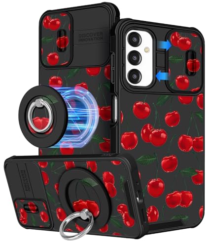Buleens Schutzhülle für Samsung Galaxy A16 5G – mit Ringständer und Kamera-Abdeckung, ästhetisch, niedlich, entworfen für Frauen und Mädchen, hübsches Kawaii-Kirschen-Design für Samsung A16 5G Buleens Schutzhülle für Samsung Galaxy A16 5G – mit Ringständer und Kamera-Abdeckung, ästhetisch, niedlich, entworfen für Frauen und Mädchen, hübsches Kawaii-Kirschen-Design für Samsung A16 5G von Buleens