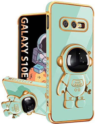 Buleens Schutzhülle für Samsung Galaxy S10E mit Astronauten-Ständer, Frauen und Mädchen für Galaxy S10E, niedliches 6D-Weltraum-Herzmuster, Handyhülle für Samsung S10E 5,8 Zoll, Mintgrün Buleens Schutzhülle für Samsung Galaxy S10E mit Astronauten-Ständer, Frauen und Mädchen für Galaxy S10E, niedliches 6D-Weltraum-Herzmuster, Handyhülle für Samsung S10E 5,8 Zoll, Mintgrün von Buleens