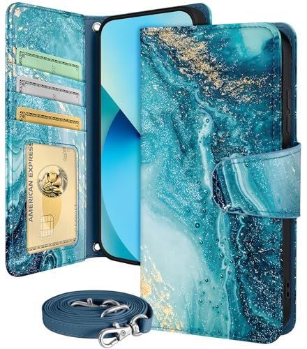 Buleens Schutzhülle für Samsung Galaxy S23, Brieftaschen-Schutzhülle für Damen, mit Kartenhalter, S23, Klapphülle, Leder, Crossbody, niedlich, ästhetisch, Galaxy S23, mit Riemen, Kickstand für Mädchen Buleens Schutzhülle für Samsung Galaxy S23, Brieftaschen-Schutzhülle für Damen, mit Kartenhalter, S23, Klapphülle, Leder, Crossbody, niedlich, ästhetisch, Galaxy S23, mit Riemen, Kickstand für Mädchen von Buleens