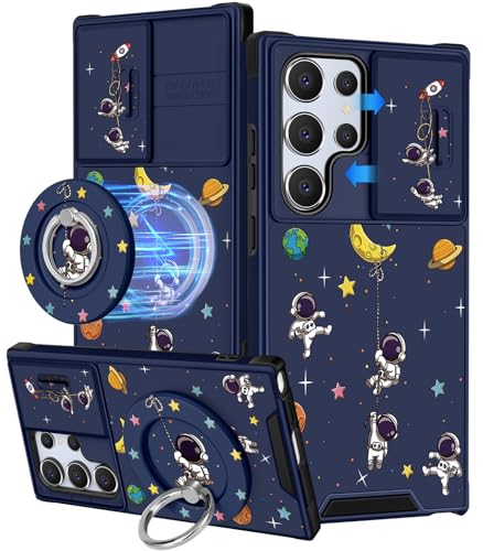 Buleens Schutzhülle für Samsung Galaxy S25 Ultra – mit Ringständer und Kameraabdeckung, ästhetisch, niedlich, entworfen für Frauen und Mädchen, cooles Cartoon-Astronaut, kompatibel mit Magsafe Buleens Schutzhülle für Samsung Galaxy S25 Ultra – mit Ringständer und Kameraabdeckung, ästhetisch, niedlich, entworfen für Frauen und Mädchen, cooles Cartoon-Astronaut, kompatibel mit Magsafe von Buleens