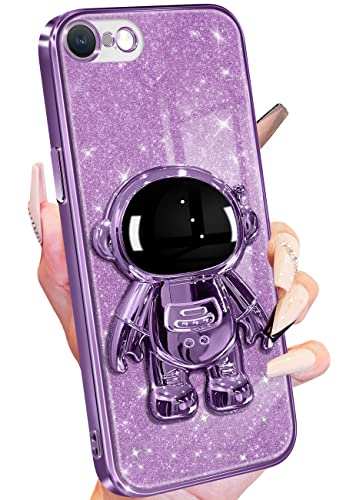 Buleens Schutzhülle für iPhone SE 2022/SE 2020/8/7, Astronaut, transparente Hüllen mit Glitzerpapier & Spaceman Ständer, Frauen Mädchen Cute Electroplated Sparkly Space Phone Cover für SE 2022/SE Buleens Schutzhülle für iPhone SE 2022/SE 2020/8/7, Astronaut, transparente Hüllen mit Glitzerpapier & Spaceman Ständer, Frauen Mädchen Cute Electroplated Sparkly Space Phone Cover für SE 2022/SE von Buleens