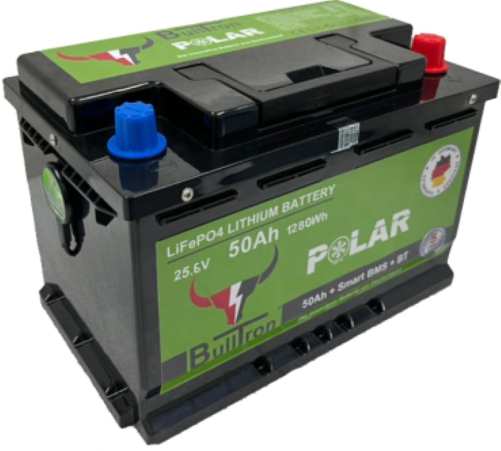 BullTron Bulltron 50Ah Polar LiFePO4 25.6V Akku Smart BMS Bluetooth App Heizung Batterie BullTron Bulltron 50Ah Polar LiFePO4 25.6V Akku Smart BMS Bluetooth App Heizung Batterie von BullTron