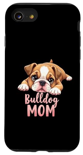 Englische Bulldogge, Mutter, Hund, Bulldogge, Mama, niedlicher Welpe Hülle für iPhone SE (2020) / 7 / 8 von Bulldog Fun Designs