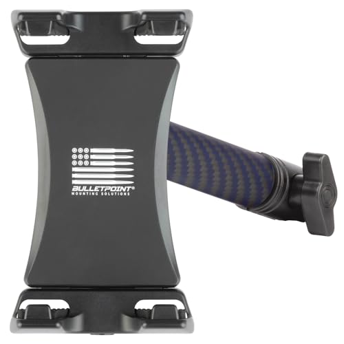 Bulletpoint Mounting Solutions Universal-Tablet-Halterung für LKWs, kompatibel mit Apple iPad und Samsung-Tablets, 20 mm integrierte Kugel mit 7 cm Matter Kohlefaser und Kevlar-Befestigungsarm von Bulletpoint
