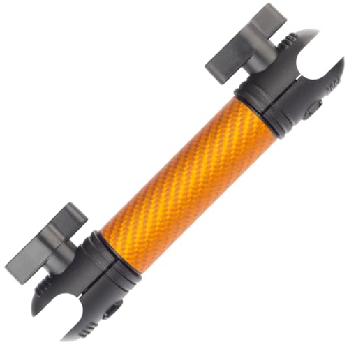 Bulletpoint Mounting Solutions Armaturenbrett-Halterung, 15 cm Arm, kompatibel mit iPhone und Android-Smartphones, passend für 20 mm Befestigungskugel (matt-orangefarbene Kohlefaser) von Bulletpoint