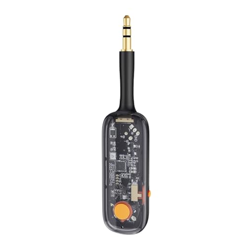 Bumiva Bluetooth 5.3 Transmitter Receiver AUX mit Mikrofon Stereo Musik Wireless Adapter für TV/Flugzeug zu Kopfhörern für PC TV Autolautsprecher von Bumiva