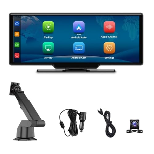 Bumiva Kabelloser Carplay-Bildschirm, 10,26-Touchscreen für Autoradio mit Android Auto Carplay, Auto-Audio mit Mirror Link, Bluetooth Bumiva Kabelloser Carplay-Bildschirm, 10,26-Touchscreen für Autoradio mit Android Auto Carplay, Auto-Audio mit Mirror Link, Bluetooth von Bumiva