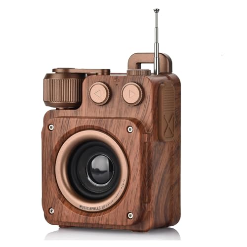 Bumiva Retro-Bluetooth-Lautsprecher, Retro-Radio für das Home-Office im Vintage-Stil, Tragbarer Vintage-Radio-Bluetooth-Lautsprecher von Bumiva