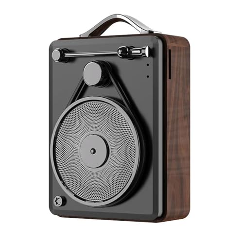 Bumiva Retro-Bluetooth-Lautsprecher, Tragbarer Vintage-Bluetooth-Audio-Subwoofer-Lautsprecher Bass- für das Home-Office Bumiva Retro-Bluetooth-Lautsprecher, Tragbarer Vintage-Bluetooth-Audio-Subwoofer-Lautsprecher Bass- für das Home-Office von Bumiva