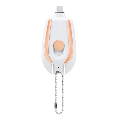 Bumiva Tragbares Schlüsselanhänger Power Bank 1200mAh Typ-C-Notladegerät Kompakte Outdoor-Stromquelle A von Bumiva