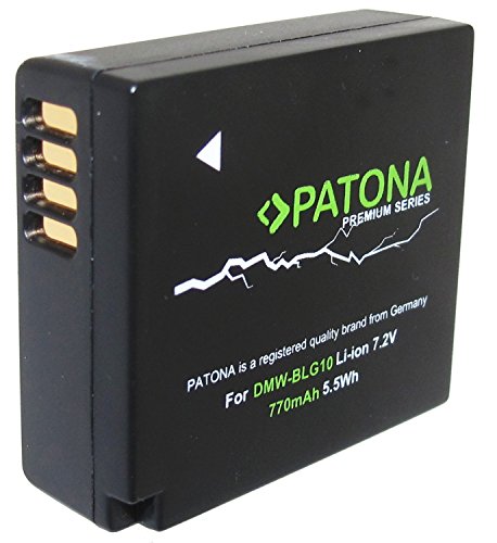Bundlestar * – im Aufbau. PATONA Akku Premium für Panasonic DMW BLG10 E mit Info Chip System-Intelligentes Akkusystem (770 mAh Real) – Für Panasonic Lumix DMC tz81 TZ101 GF6 GX7-etc. von Bundlestar