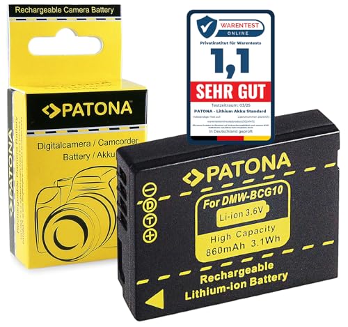 PATONA Akku DMW-BCG10-E - Kompatibel mit Panasonic Lumix DMC 3D1 TZ36 TZ31 TZ25 TZ22 TZ18 TZ10 TZ8 TZ7 TZ6 ZX3 ZX1 Leica V-Lux 20, V-Lux 30, V-Lux 40 PATONA Akku DMW-BCG10-E - Kompatibel mit Panasonic Lumix DMC 3D1 TZ36 TZ31 TZ25 TZ22 TZ18 TZ10 TZ8 TZ7 TZ6 ZX3 ZX1 Leica V-Lux 20, V-Lux 30, V-Lux 40 von Bundlestar